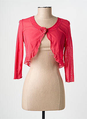 Boléro col rond rouge EVALINKA femme