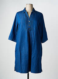 Robe mi-longue manches 3/4 manches 3/4 bleu AGATHE & LOUISE femme