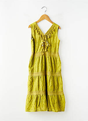 Robe longue sans manche sans manche vert FANNY LOOK fille