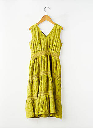 Robe longue sans manche sans manche vert FANNY LOOK fille