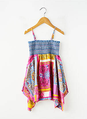 Robe mi-longue fines bretelles fines bretelles bleu CHICAPRIE fille