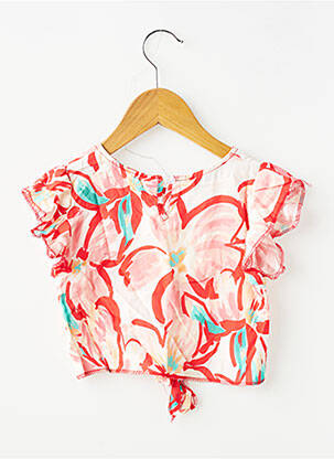 Top imprimé fantaisie manches courtes rouge MINI MIGNON fille
