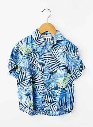 Chemise manches courtes imprimé fantaisie bleu FRILIVIN garçon