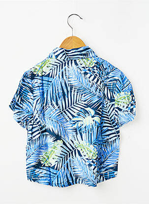 Chemise manches courtes imprimé fantaisie bleu FRILIVIN garçon