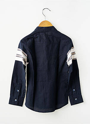 Chemise manches longues coupe droite bleu FREE BOY garçon