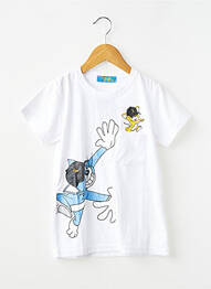 T-shirt coupe droite manches courtes blanc TINA FASHION garçon