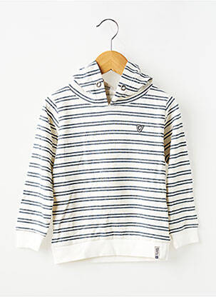 Sweat-shirt à capuche manches longues manches longues blanc NO WAY MONDAY garçon