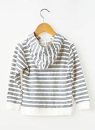 Sweat-shirt à capuche manches longues manches longues blanc NO WAY MONDAY garçon