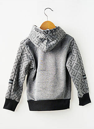 Sweat-shirt à capuche imprimé fantaisie manches longues gris BOYS COLLECTION garçon