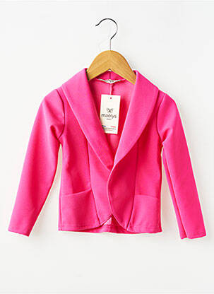 Veste casual coupe droite rose MAELYS PARIS fille
