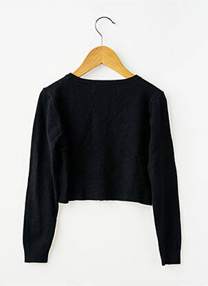 Gilet manches longues coupe droite noir FANNY LOOK fille