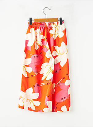Pantalon droit poches taille élastique rouge LOLILOL fille