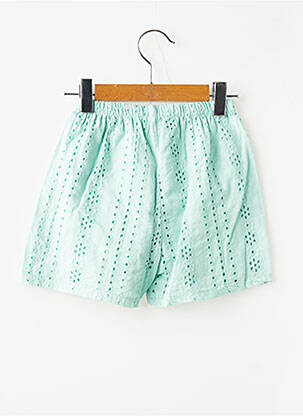 Short coupe droite taille élastique bleu MINI MIGNON fille