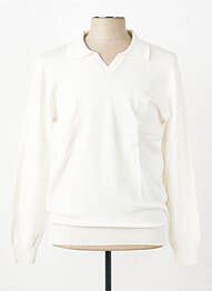 Pull stretch manches longues blanc BRUNO LEONI homme