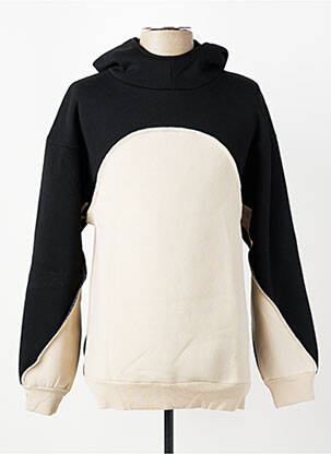 Sweat-shirt à capuche manches longues manches longues noir AARHON homme