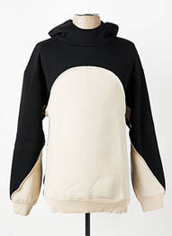 Sweat-shirt à capuche manches longues manches longues noir AARHON homme