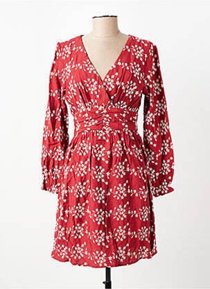 Robe courte manches longues manches longues rouge BY ONE femme