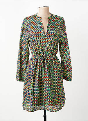 Robe courte manches longues manches longues vert IT HIPPIE femme