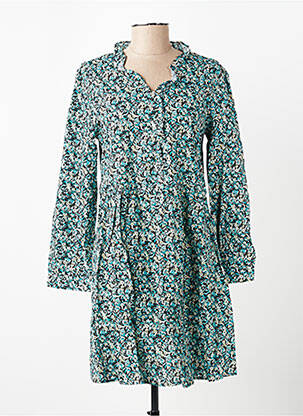 Robe courte manches longues manches longues bleu VIC VIA femme