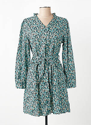 Robe courte manches longues manches longues bleu VIC VIA femme