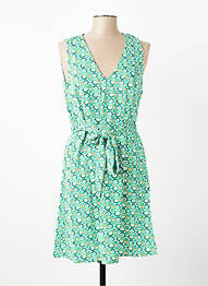 Robe mi-longue coupe fluide sans manche vert NOUGAT femme