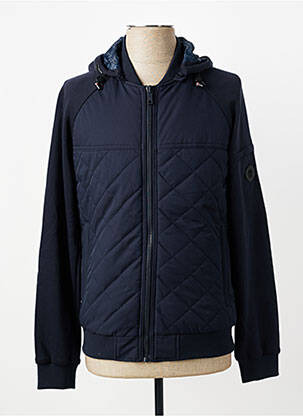 Blouson finition intérieure doublure imprimée bleu IZAC homme