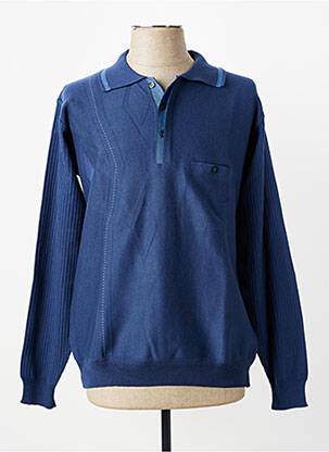 Pull stretch manches longues bleu BERAC homme