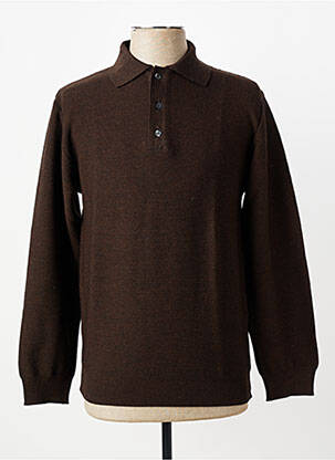 Pull stretch manches longues marron BERAC homme