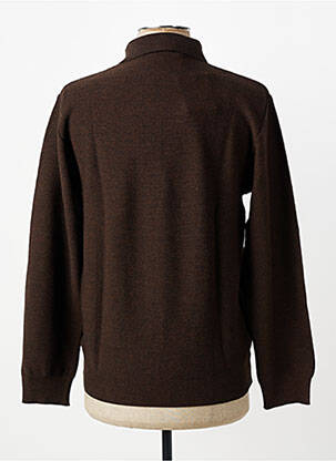 Pull stretch manches longues marron BERAC homme
