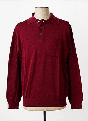 Pull stretch manches longues rouge BERAC homme