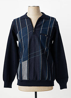 Pull stretch manches longues bleu BERAC homme