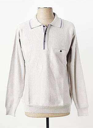 Pull stretch manches longues gris BERAC homme