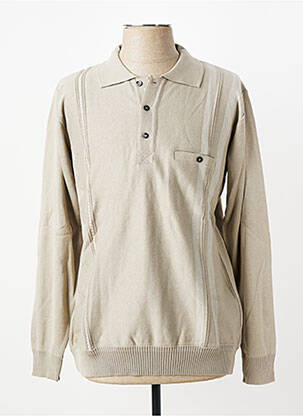 Pull stretch manches longues beige BERAC homme