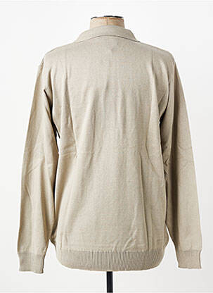 Pull stretch manches longues beige BERAC homme
