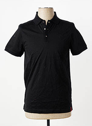 Polo tissage jersey manches courtes noir IZAC homme