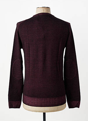 Pull col v manches longues rouge IZAC homme