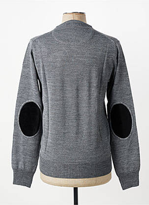 Pull col v manches longues gris IZAC homme