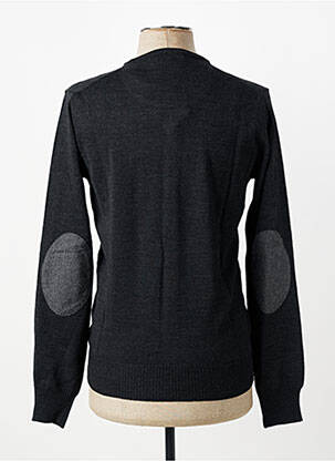 Pull col v manches longues gris fonce IZAC homme