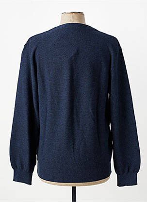 Gilet manches longues col v bleu BERAC homme