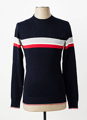 Pull stretch manches longues bleu IZAC homme
