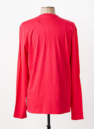 T-shirt coupe cintrée manches longues rouge EDEN PARK homme
