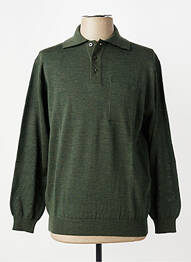 Pull tissage chiné manches longues vert BERAC femme