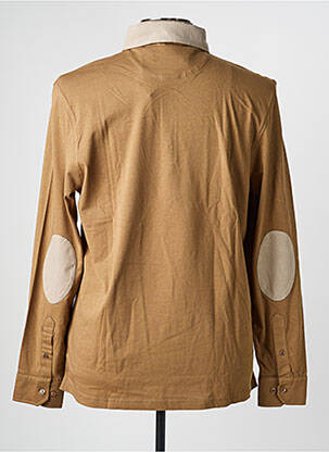 Polo manches longues manches longues beige IZAC homme