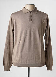 Pull stretch manches longues marron BANDE ORIGINALE homme