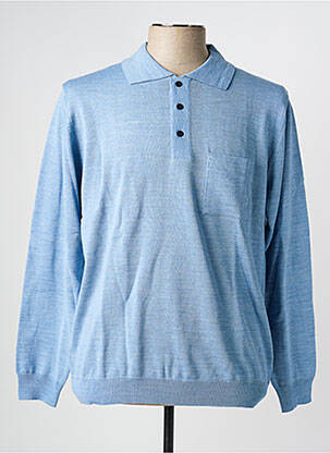 Pull tissage chiné manches longues bleu BERAC femme