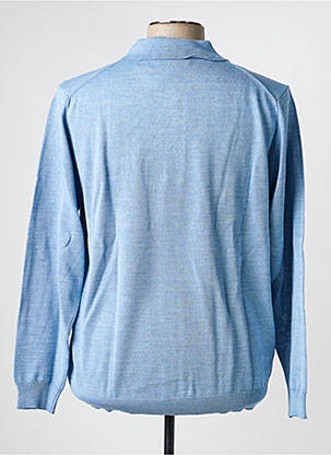 Pull tissage chiné manches longues bleu BERAC femme
