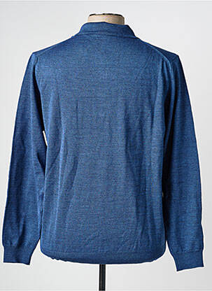 Pull tissage chiné manches longues bleu fonce BERAC femme