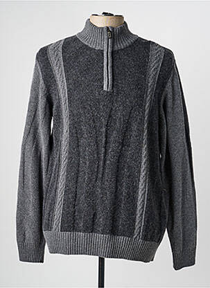 Pull tissage chiné manches longues gris OLIVER HOLTON homme