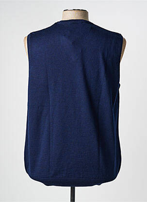 Pull col v sans manche bleu BEST GUEST homme