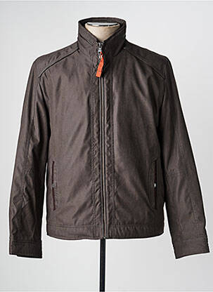 Manteau court col col montant sans capuche marron CASUAL SPIRIT homme